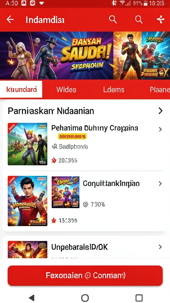 Screenshot fitur mode permainan baru.