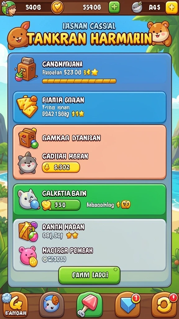 Gambar menunjukkan antarmuka utama yang menarik.