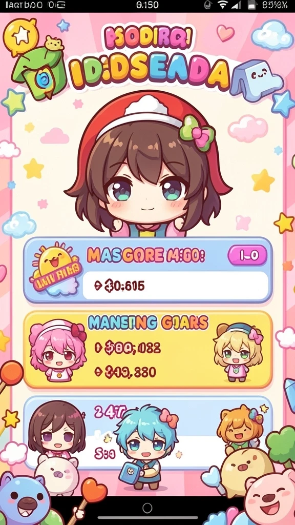 Screenshot menampilkan karakter dengan desain yang unik.