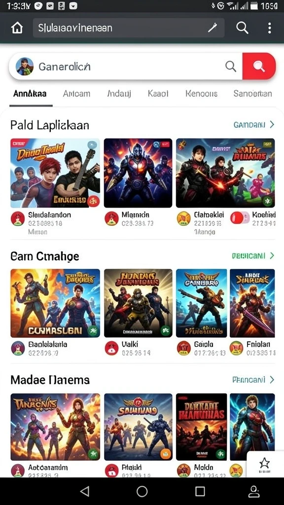 Beragam kategori kuis yang menyenangkan.