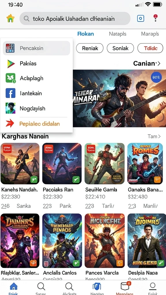 Berbagai pilihan permainan untuk semua pengguna.
