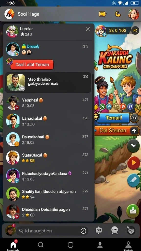 Fitur multiplayer yang memungkinkan Anda bermain dengan teman.
