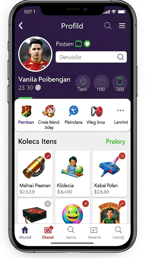 Antarmuka aplikasi yang user-friendly.