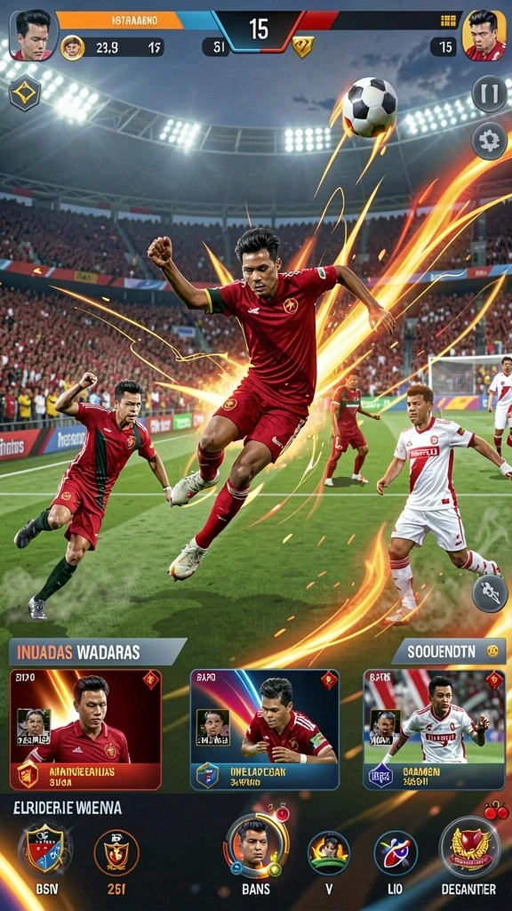Screenshot saat pertempuran yang mengesankan dan intens.