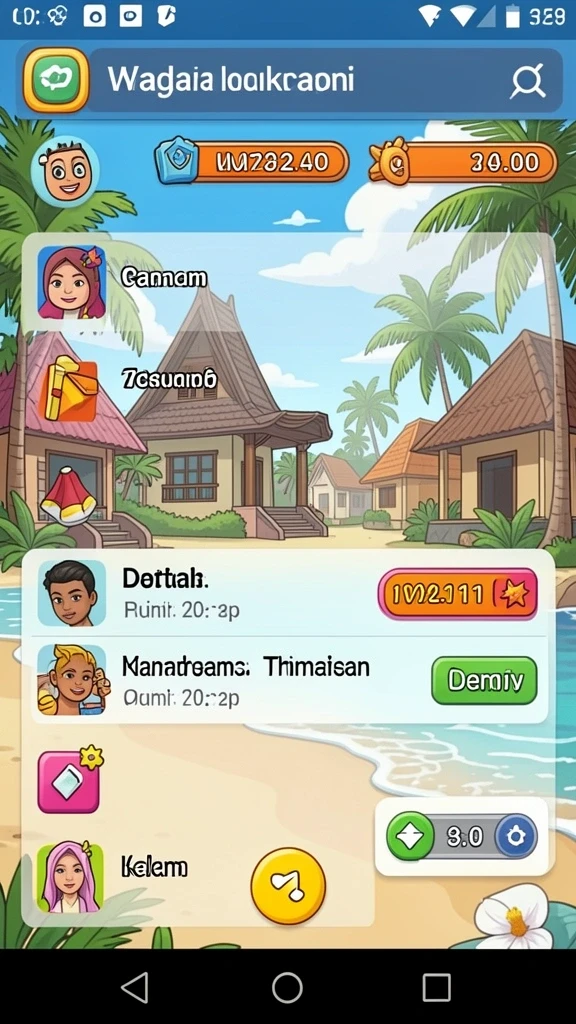 Visual karakter yang unik dan menarik perhatian.