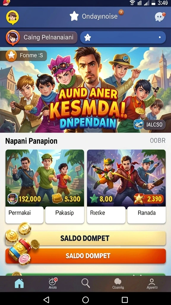 Tangkapan layar dari antarmuka pengguna yang menarik.