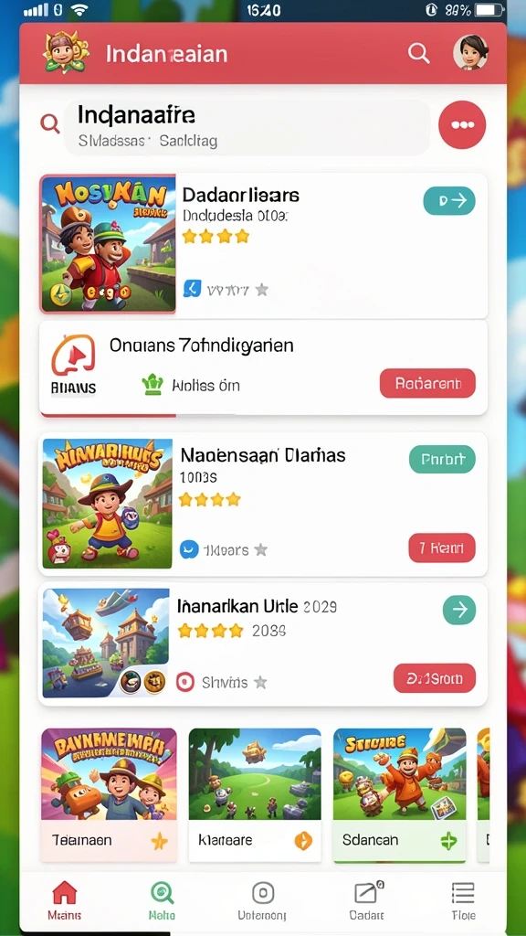 Tampilan awal yang menarik dengan opsi mulai permainan.