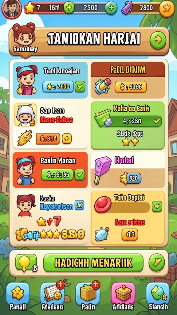 Level menantang yang membuat adrenalin terpacu.