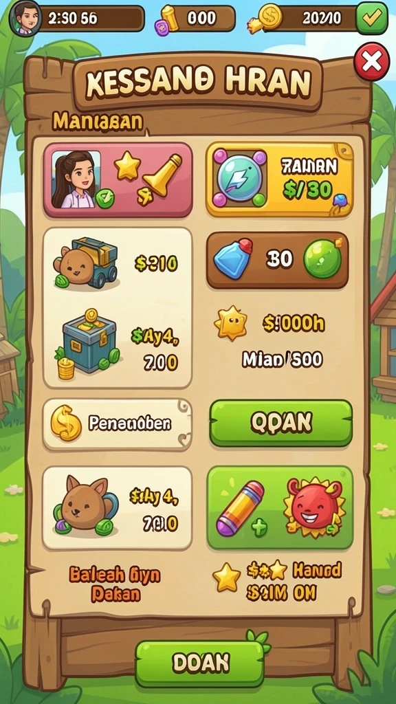 Fitur turnamen yang menambah keseruan bermain.