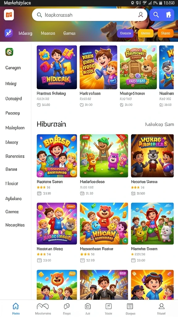 Karakter-karakter unik yang dapat dipilih dan dikustomisasi.